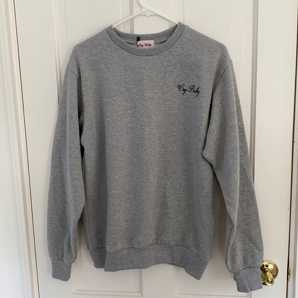 Cry Baby Grey Signature Crewneck